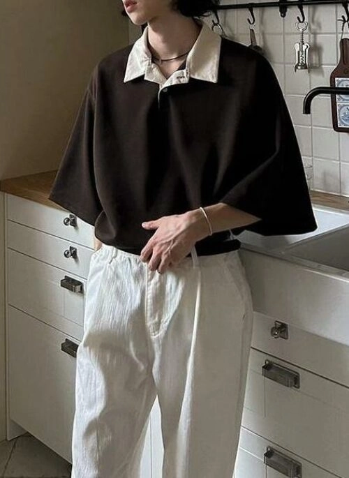 【COOR】 Cotton pinstripe t-shirt / 追跡付 56_4b52063313-ss24-ecom-4869-