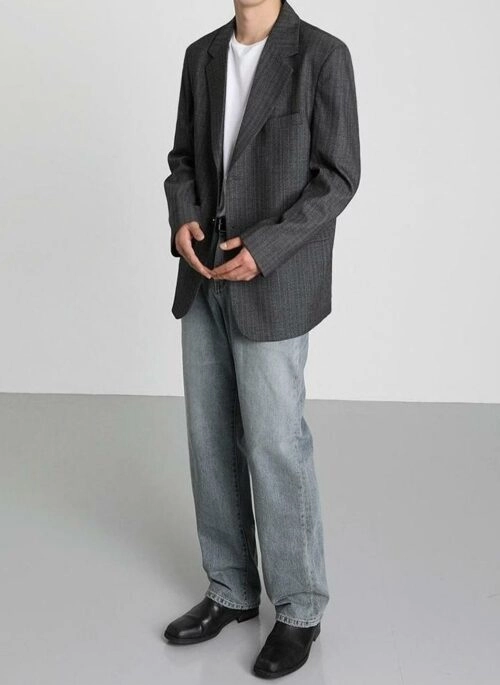 Vintage Loose Straight Denim Trousers
