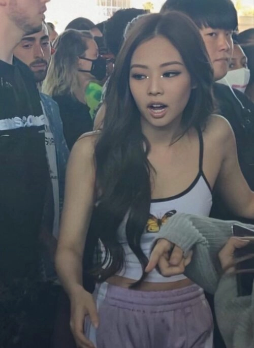White Butterfly Print Sling Top | Jennie – BlackPink