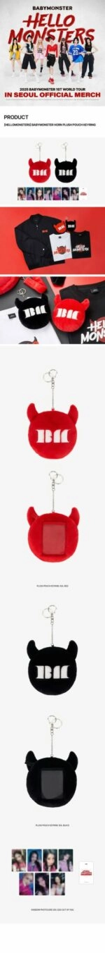 BABYMONSTER “HELLOMONSTERS” Horn Plush Pouch Keyring