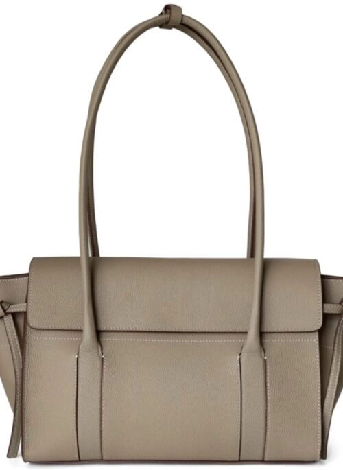 Beige Faux Leather Large Shoulder Bag | Ji Kang Hee – Motel California