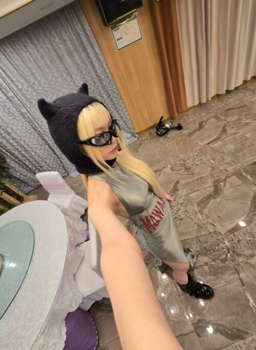 Black Devil Ears Knitted Balaclava Hat | Chaewon - Le Sserafim