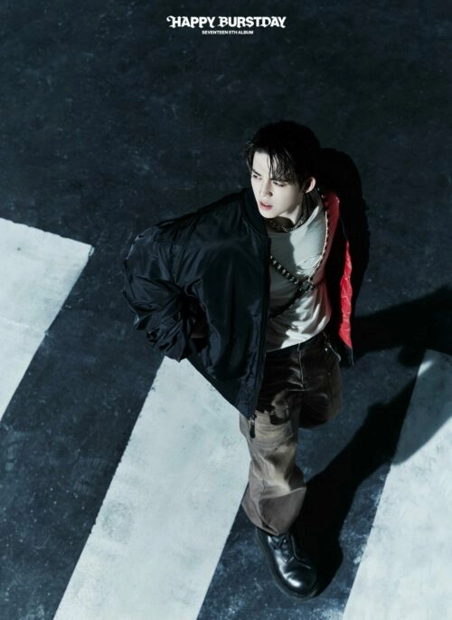 Black Loose Bomber Jacket | Sungcheol – Seventeen