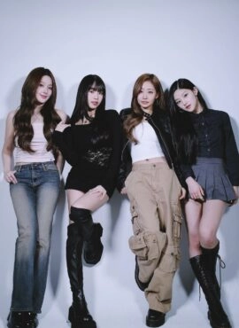 Black Ruched Button-Down Shirt | Haneul – Kiss Of Life