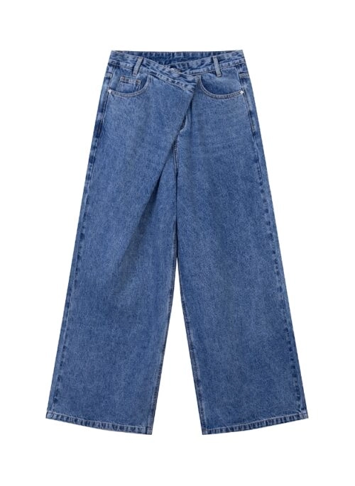 ★LE SSERAFIM チェウォン着用★ROCKCAKE Pia Damage Wide Jean ☆LE SSERAFIM チェウォン着用☆ROCKCAKE Pia Damage Wide Jean