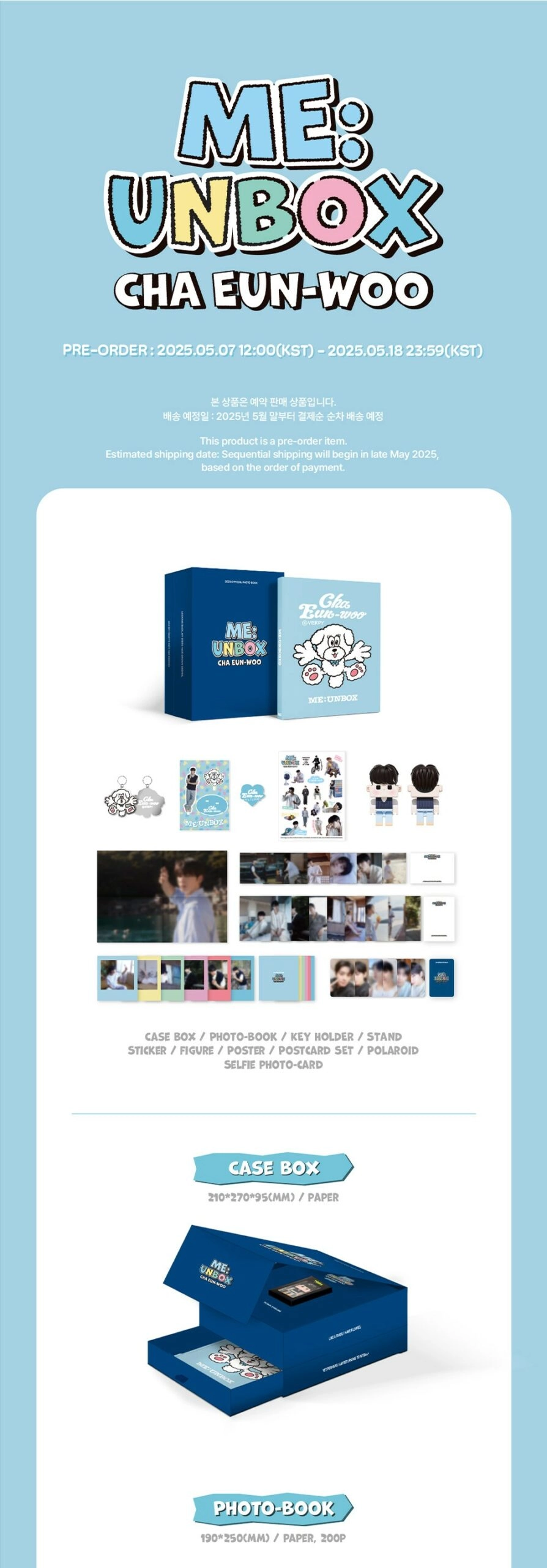 CHA EUN WOO Photo Book - ME:UNBOX - Fashion Chingu