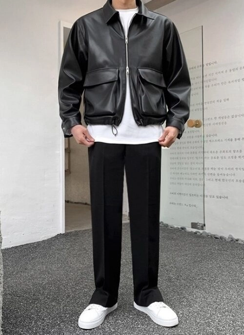Casual Biker Jacket Trendy Outerwear