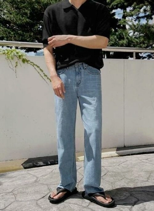 Casual Loose Fit Denim Trousers