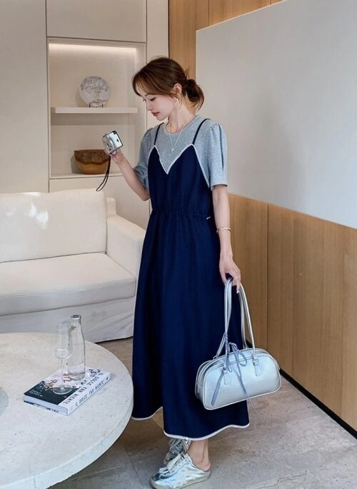 Elegant Layered Design Sleeveless A Line Dress