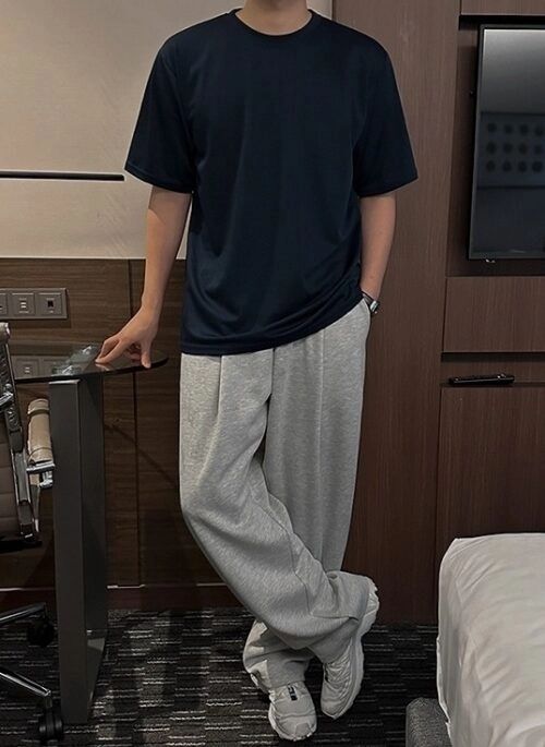 Gray Casual Relaxed Fit Pants