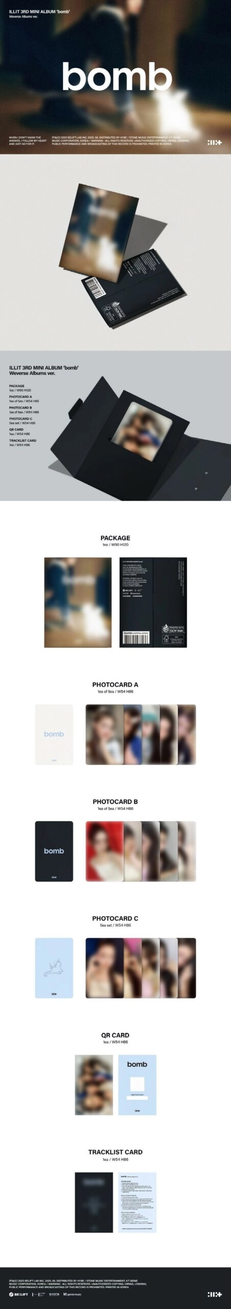 ILLIT 3rdMiniAlbum bomb MERCH ver. 未開封 ILLIT 3rd Mini Album - bomb (Merch Ver.) | KPOPMART.COM