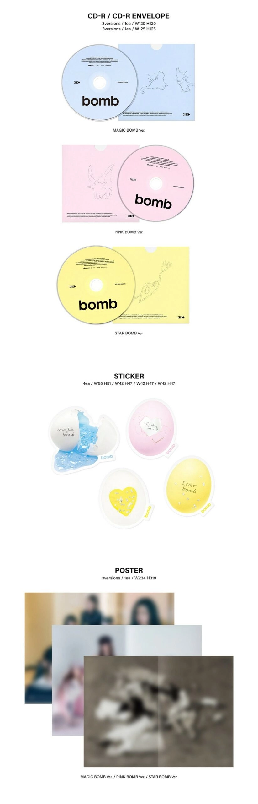 ILLIT 3rd Mini Album - bomb | Weverse Shop Gift, Set version