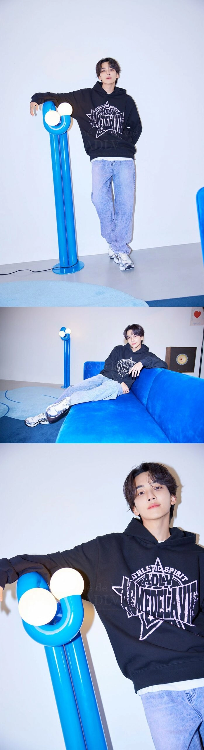 【acme de la vie】artwork spray washing pants acme-de-la-vie-with-jeonghan-