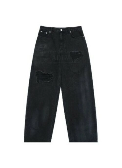 パンツ acme de la vie SYMBOL DESTROYED WASHING DENIM PANTS BLACK AD 24SS] SYMBOL DESTROYED WASHING DENIM PANTS BLACK - ACMÉ DE