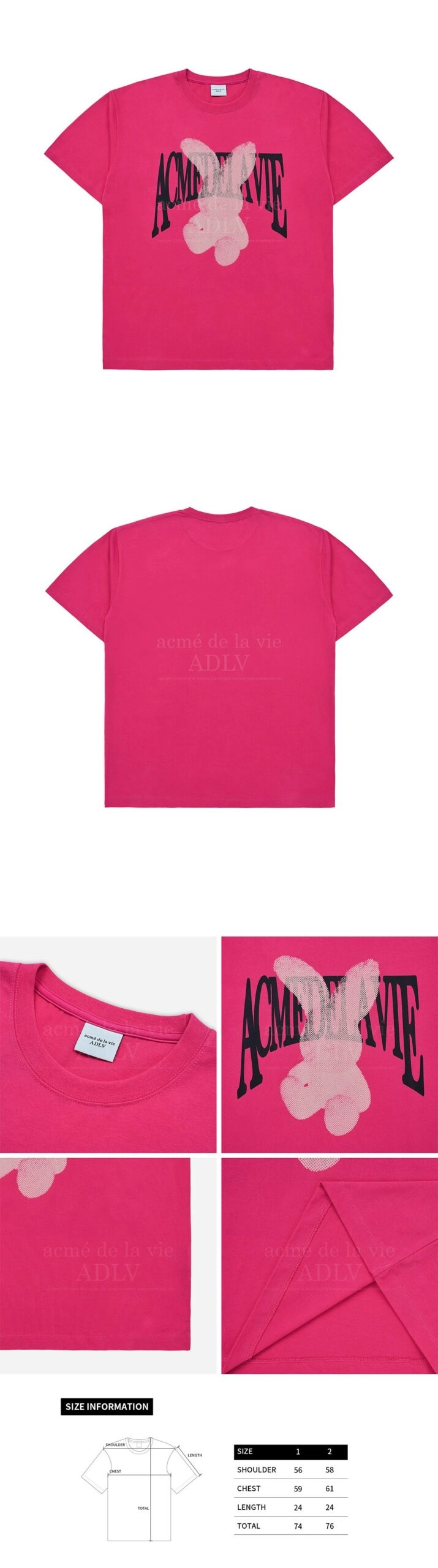 ●ACME DE LA VIE●HALFTONE DOT LAYER FUZZY RABBIT T-SHIRT Buy ADLV Halftone Dot Layer Fuzzy Rabbit Tee Black Online in