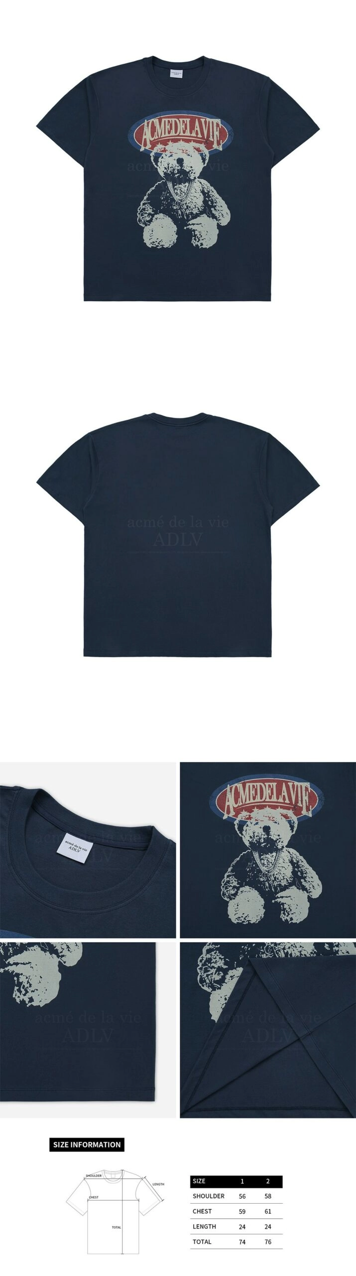 JEONGHAN x acme de la vie - Vintage Overlap Bear Short
