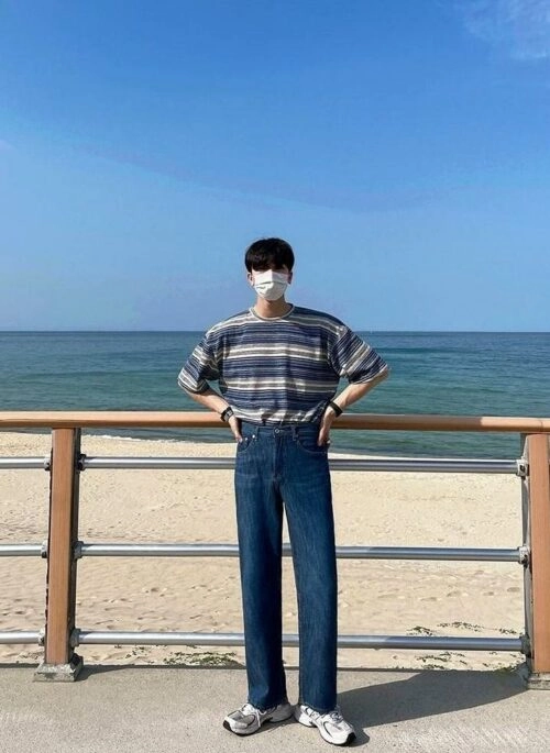 Loose Fit Denim Casual Pants