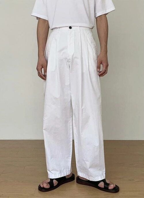Relaxed Fit Casual Wide Leg Pants