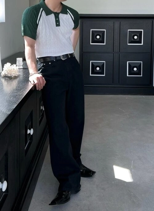 Relaxed Fit Denim Casual Trousers