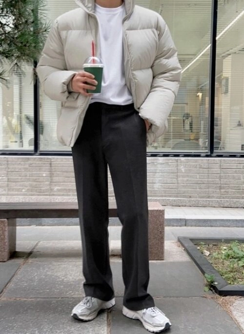 Relaxed Fit Wool Blend Trousers