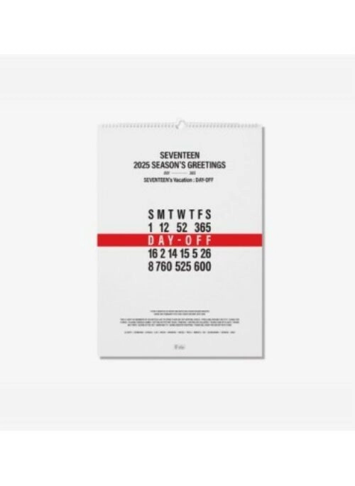 SEVENTEEN 2025 Wall Calendar