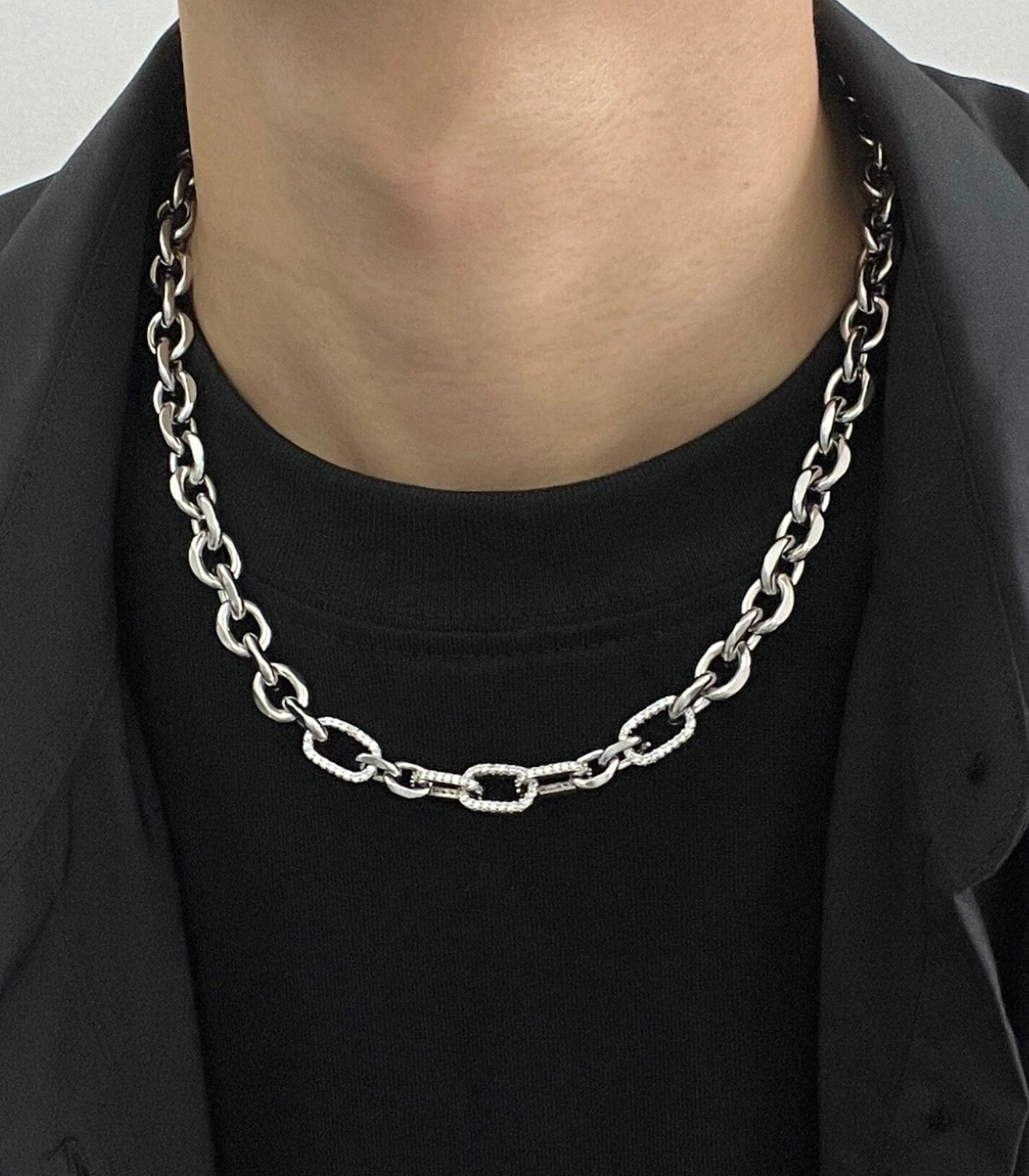 ★ENHYPEN 着用★HEYHORANG★Balan Silver Material Necklace★ ☆ENHYPEN着用☆HEYHORANG☆W Necklace☆日本未入荷☆大人気