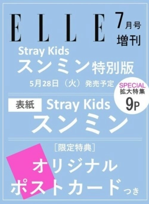 Stray Kids SEUNGMIN - ELLE JAPAN Magazine July 2024