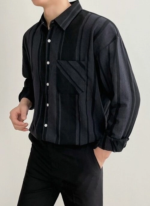 Stylish Black Long Sleeve Shirt