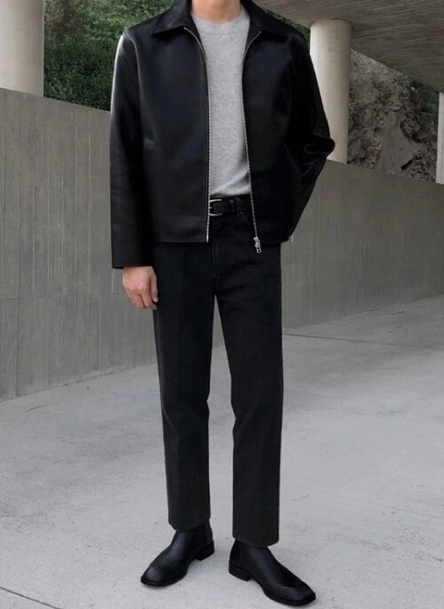 Stylish Pu Leather Moto Jacket