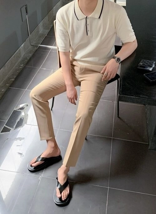 Summer Knit Polo Shirt