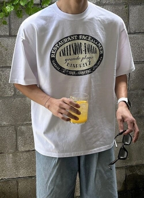 Vintage Graphic Cotton Relaxed Fit Commuter T Shirt