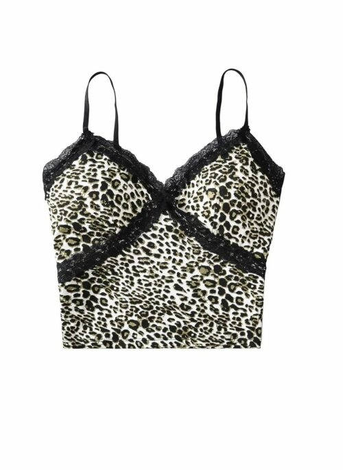 White And Black Leopard Lace Camisole | Julie – Kiss Of Life