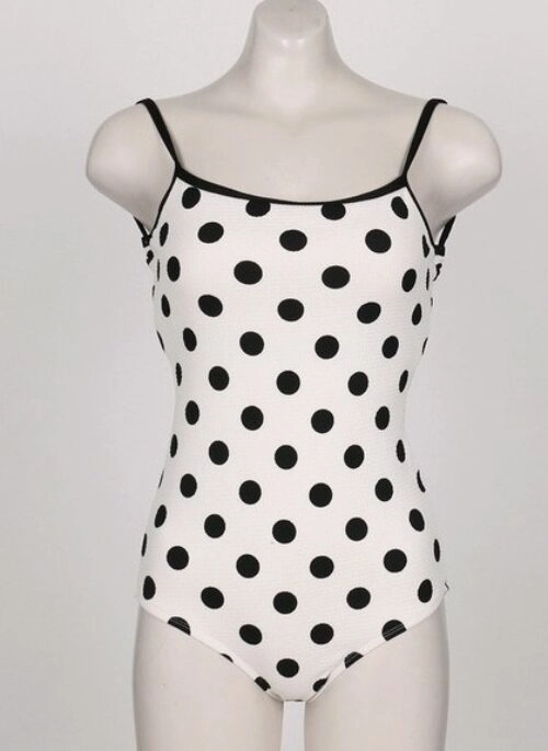 White Polka Dots Swimsuit | Jurin – XG