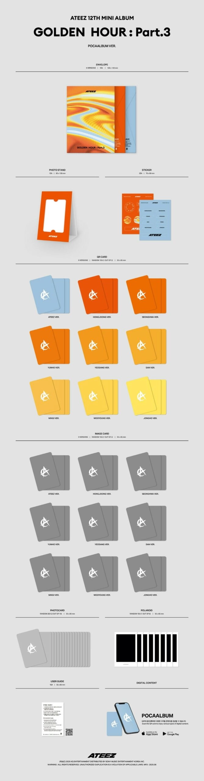 新品未開封 ATEEZ GOLDEN HOUR pt.3 POCA ATEEZ 12TH MINI ALBUM GOLDEN HOUR : PART. 3 (POCA ALBUM