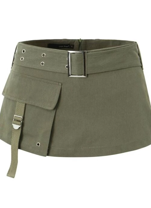 Army Green Belted Skirt | Minnie – (G)I-DLE