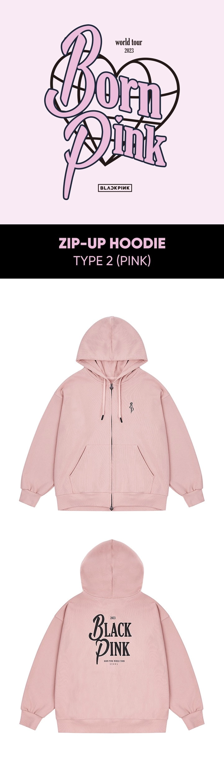 BLACKPINK “Backstage” Merch - Zip-Up Hoodie | Type 2 - Fashion Chingu