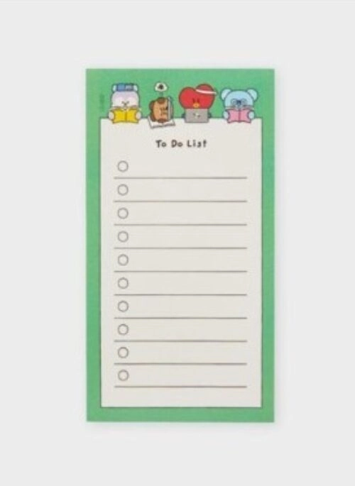 BT21 “2024 Season’s Greetings” Merch – To Do List Memo It