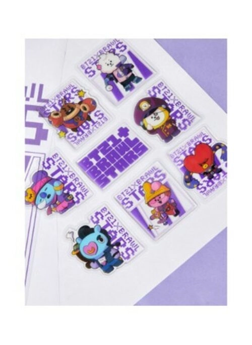 BT21 x Brawl Stars Collaboration – Epoxy Sticker Pack