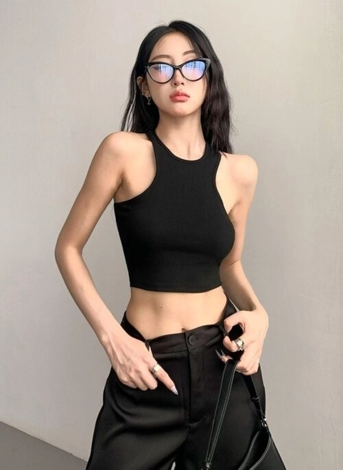 トップス ASCII ART CROPPED CAMISOLE BLACK 71-WPUOJJGL._SY350_QL65_.jpg