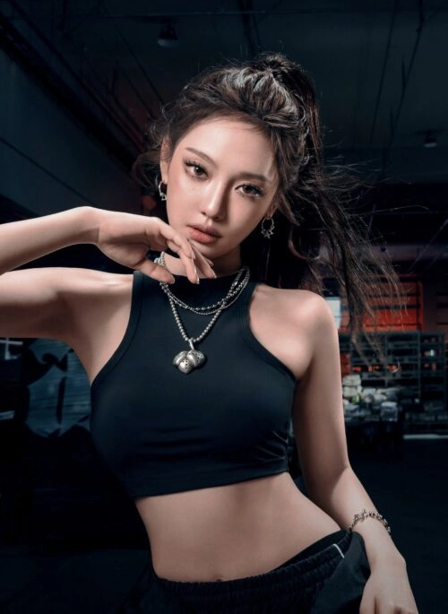Black Razorback Crop Top | Ningning – Aespa