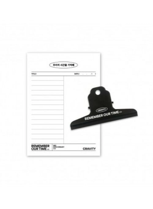 CRAVITY “Remember Our Time” Merch – Big Clip + Memo Pad Set