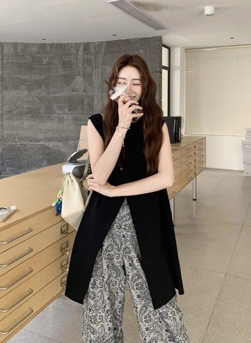 Casual Paisley Wide Leg Pants Set