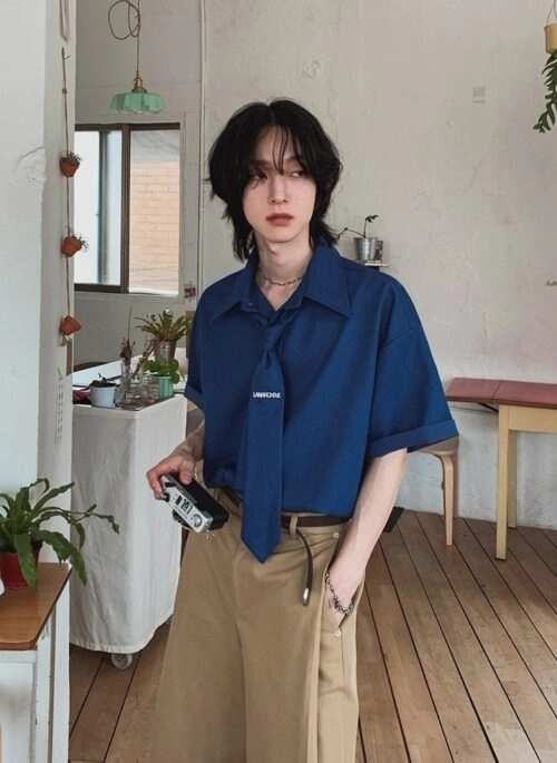 White Raw Hem Pocket Shirt | Winter - Aespa - Fashion Chingu