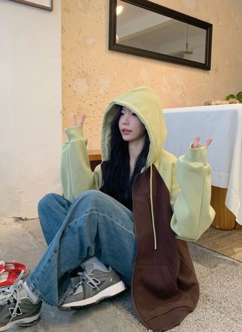 Green And Brown Hooded Jacket | Yoo Mi Ji – Our Unwritten Seoul