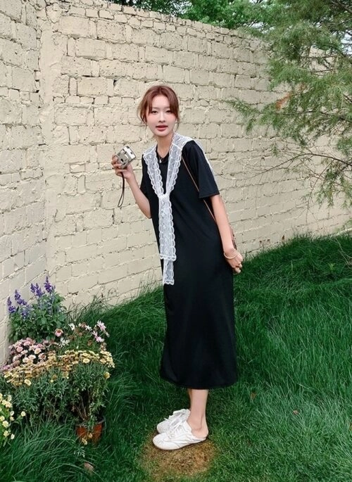 Lace Boho Vintage Loose Fit Maxi Dress
