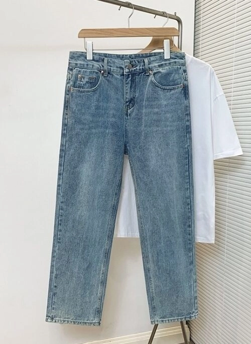 Light Blue Loose Denim Pants