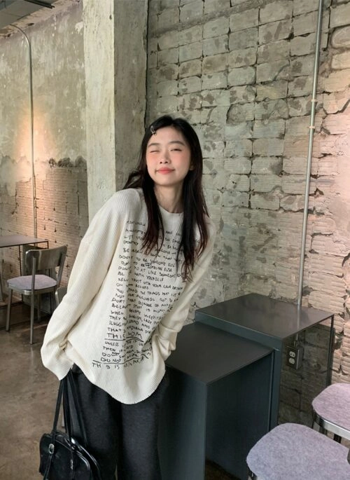 【YOURNUS】Mini Stry Dying Long Sleeve Long Sleeve Crewneck Dress Mini - Heather Grey | house of lolo