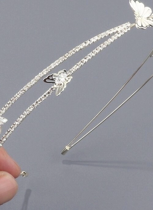 Silver Double Layer Butterfly Fairy Headband | Kazuha – Le Sserafim