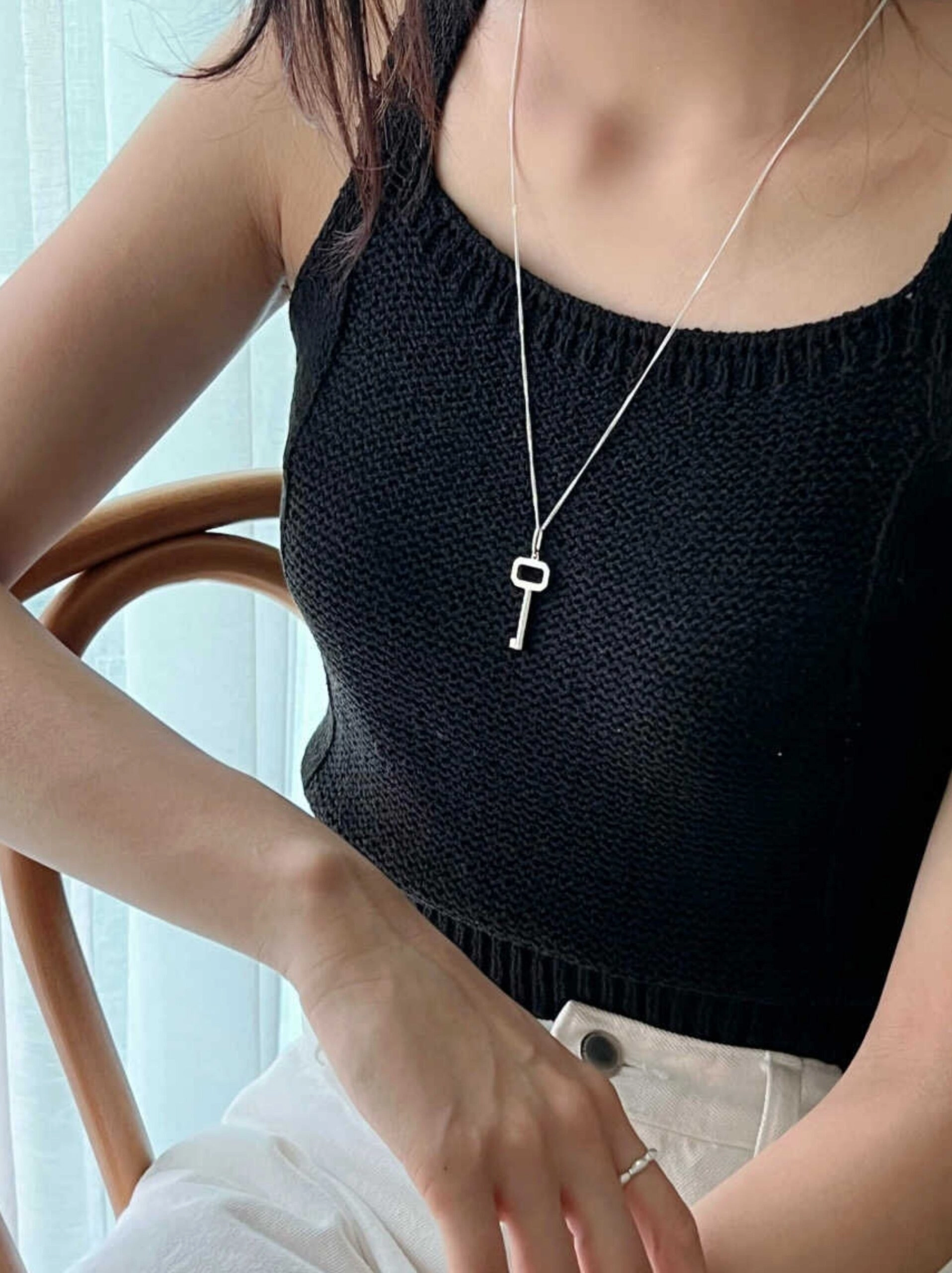 ★Hei★ [Jeon Hye-jin wearing][sv925] raindrop pendant neckl BTS JIN - Necklace RUNSEOKJIN_EP. TOUR MD