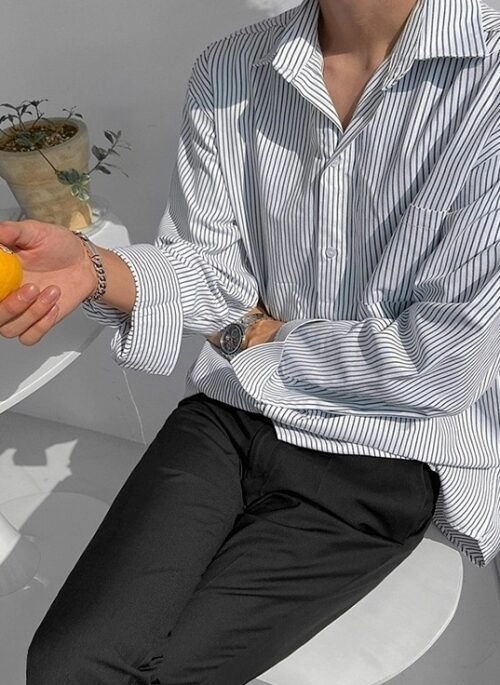 Striped Casual Long Sleeve Shirt